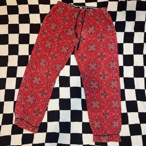 PJ Salvage Red Paisley 100% Cotton Y2K Pajama Pants Size L